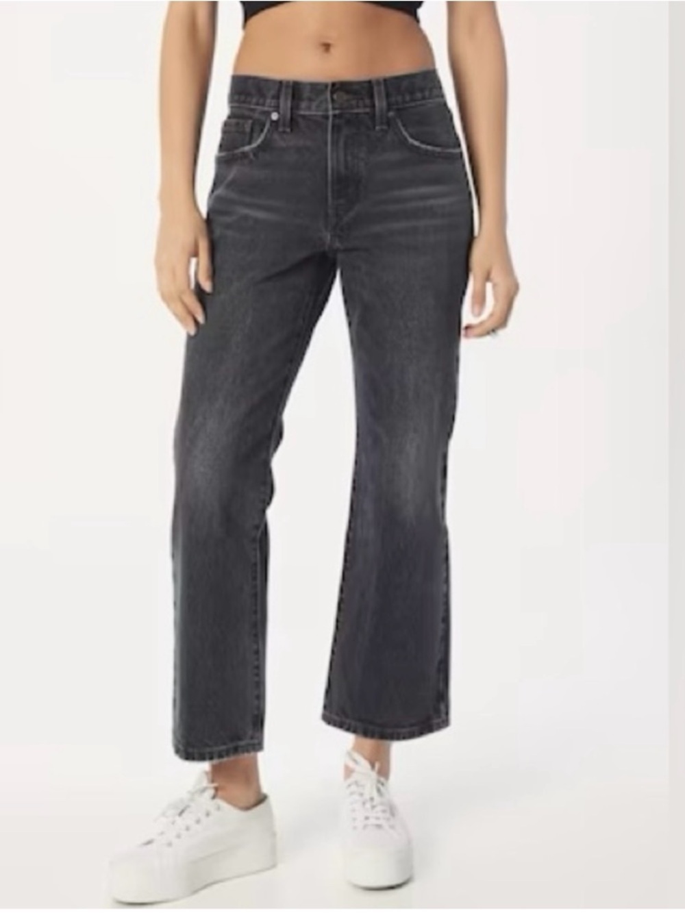 Levi's Middy Ankle Bootcut Black/Gray Size 27